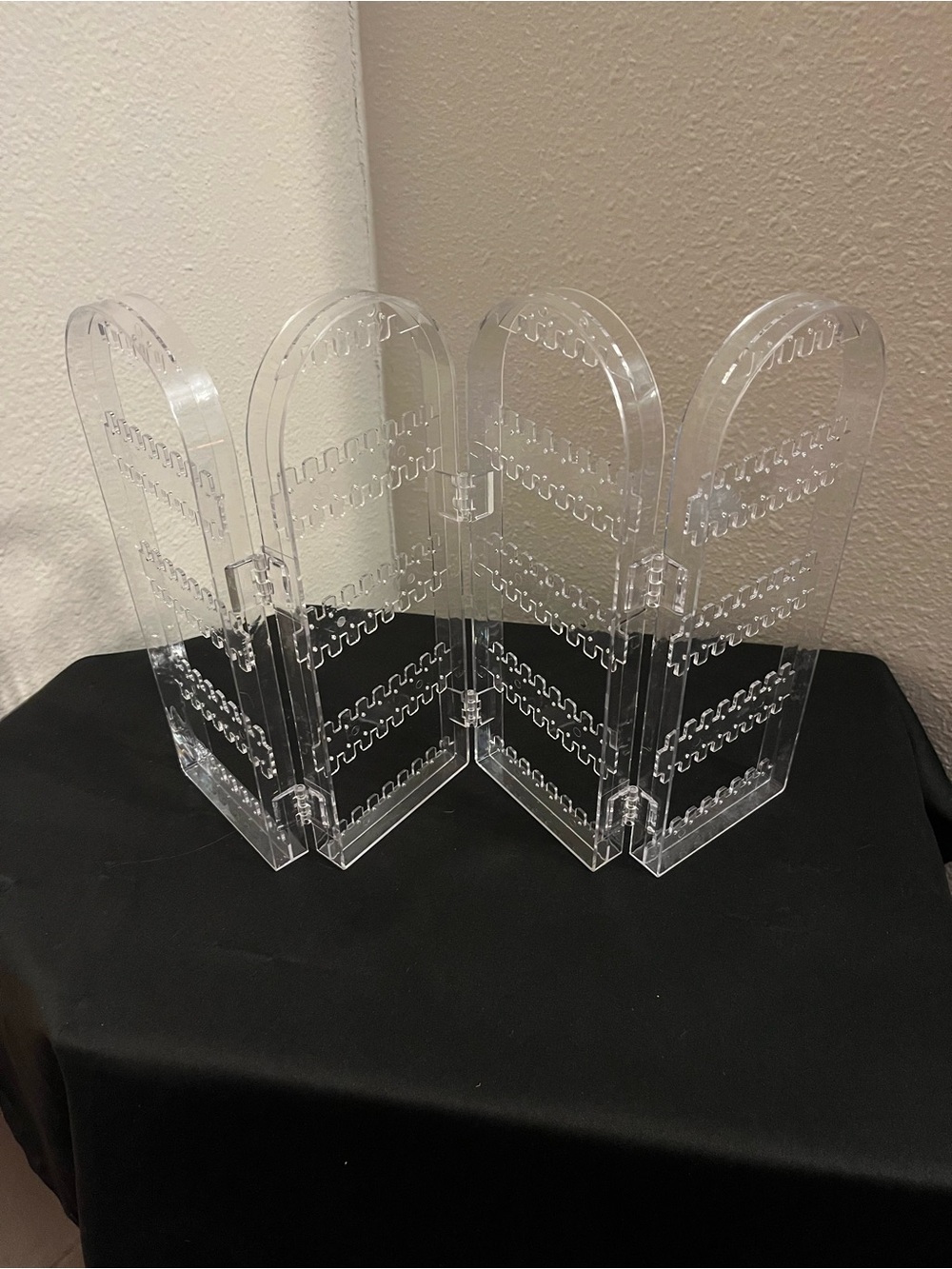 Clear Acrylic Foldable Jewelry Earring Holder
